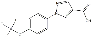 1-(4-(trifluoromethoxy)phenyl)-1H-pyrazole-4-carboxylic acid Struktur