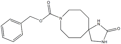 benzyl 2-oxo-1,3,9-triazaspiro[4.7]dodecane-9-carboxylate 化学構造式