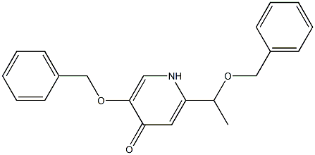5-(benzyloxy)-2-(1-(benzyloxy)ethyl)pyridin-4(1H)-one 化学構造式