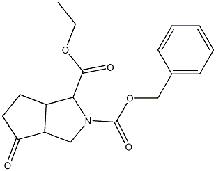 2-benzyl 1-ethyl 4-oxohexahydrocyclopenta[c]pyrrole-1,2(1H)-dicarboxylate Struktur
