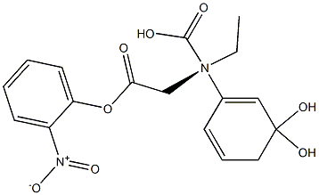 (N)-1-(2-Nitrophenyl)ethylcarboxy-(S)-3,3-Dihydroxyphenylglycine Structure