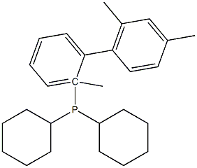 2-二环己基磷-2',4',6'-三甲基联苯 结构式