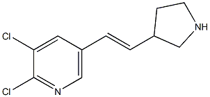 (E)-2,3-dichloro-5-(2-(pyrrolidin-3-yl)vinyl)pyridine 结构式