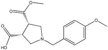 (cis)-1-(4-methoxybenzyl)-4-(methoxycarbonyl)pyrrolidine-3-carboxylic acid