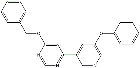 4-(benzyloxy)-6-(5-phenoxypyridin-3-yl)pyrimidine Structure