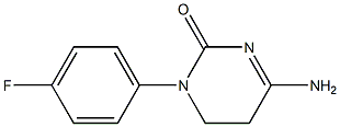 4-Amino-1-(4-fluoro-phenyl)-5,6-dihydro-1H-pyrimidin-2-one,,结构式