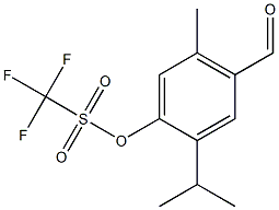 4-formyl-2-isopropyl-5-methylphenyl trifluoromethanesulfonate,,结构式