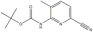 tert-butyl 6-cyano-3-methylpyridin-2-ylcarbamate Structure