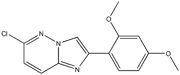 6-chloro-2-(2,4-dimethoxyphenyl)imidazo[1,2-b]pyridazine 化学構造式