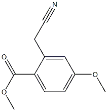 2-cyanomethyl-4-methoxy-benzoic acid methyl ester Struktur