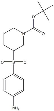 3-(4-Amino-benzenesulfonyl)-piperidine-1-carboxylic acid tert-butyl ester 结构式