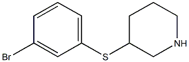 3-(3-Bromo-phenylsulfanyl)-piperidine Struktur