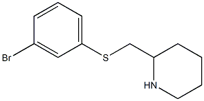 2-(3-Bromo-phenylsulfanylmethyl)-piperidine Struktur