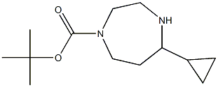 5-Cyclopropyl-[1,4]diazepane-1-carboxylic acid tert-butyl ester 结构式