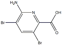 6-amino-3,5-dibromopicolinic acid Struktur