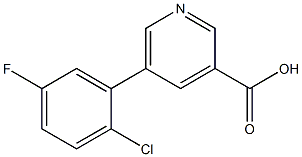 5-(2-chloro-5-fluorophenyl)pyridine-3-carboxylic acid,,结构式