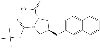 (2S,4R)-Boc-4-(naphthalen-2-yloxy)-pyrrolidine-2-carboxylic acid Structure