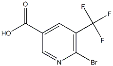 6-broMo-5-(trifluoroMethyl)pyridine-3-carboxylic acid Struktur