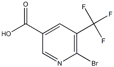 2-溴-3-三氟甲基吡啶-5-甲酸 结构式