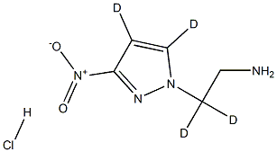 1-(2-Aminoethyl)-3-nitro-1H-pyrazole-d4 Hydrochloride,,结构式