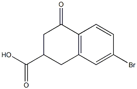 7-BroMo-4-oxo-1,2,3,4-tetrahydro-naphthalene-2-carboxylic acid,,结构式