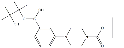 5-(4-Bocpiperazin-1-yl)pyridine-3-boronic acid pinacol ester Structure