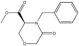 Methyl (S)-4-benzyl-5-oxo-morpholine-3-carboxylate Struktur