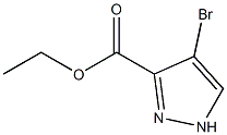 4-ブロモ-1H-ピラゾール-3-カルボン酸エチル 化学構造式