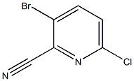3-Bromo-6-chloro-2-cyanopyridine 化学構造式