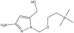 (3-aMino-1-((2-(triMethylsilyl)ethoxy)Methyl)-1H-pyrazol-5-yl)Methanol,,结构式