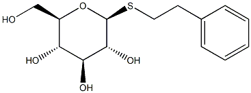 Phenylethyl b-D-thioglucopyranoside 结构式