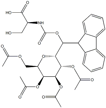 2,3,4,6-Tetra-O-acetyl-a-D-galactopyranosyl-Fmoc serine 结构式