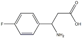 (RS)-3-氨基-3-(4-氟苯基)丙酸,,结构式