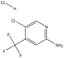 2-氨基-4-三氟甲基-5-氯吡啶盐酸盐,,结构式