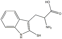2-mercapto-DL-tryptophan 化学構造式
