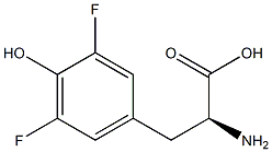 3,5-二氟-L-酪氨酸, , 结构式