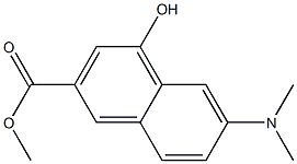 6-二甲氨基-4-羟基-萘-2-甲酸甲酯,,结构式