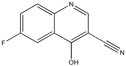 6-fluoro-3-cyano-4-hydroxy quinoline Struktur