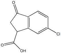 6-氯茚满-3-酮-1-羧酸,,结构式