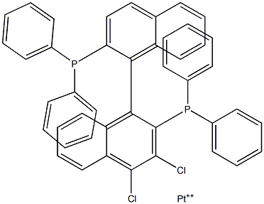 [(S)-(-)-2,2'-双(二苯基膦)-1,1'-联萘]二氯化铂,,结构式