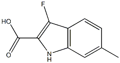 6-甲基-3氟吲哚2-羧酸,,结构式