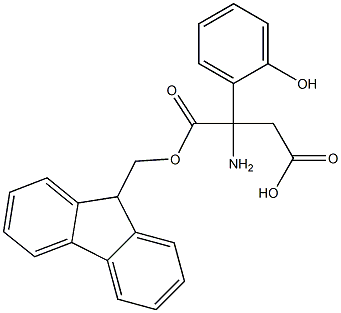 FMOC-(RS)-3-氨基-3-(2-羟基苯基)-丙酸, , 结构式