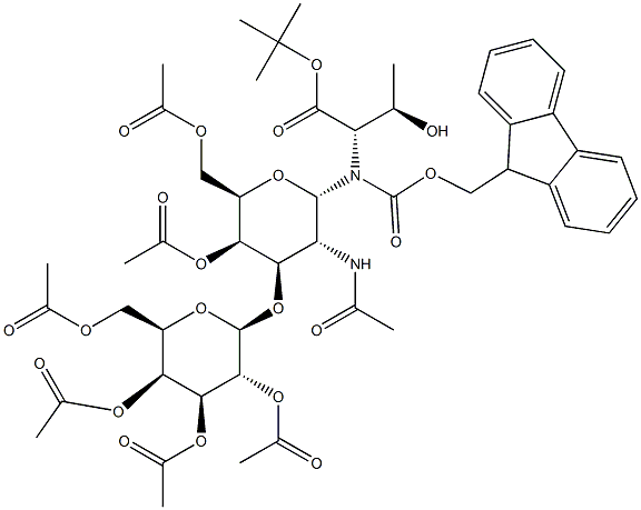 2-乙酰氨基-3-O-(2,3,4,6-四-O-乙酰基BD吡喃半乳糖基)-4,6-二-O-乙酰基-2-脱氧-Α-D-吡喃半乳糖将FMOC-L- 苏氨酸叔丁酯