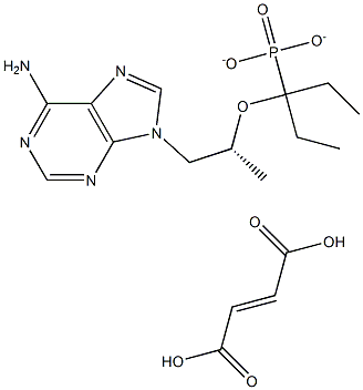 diethyl (R)-(((1-(6-amino-9H-purin-9-yl)propan-2-yl)oxy)
methyl)phosphonate fumaric acid salt Structure