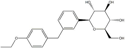 (2S,3R,4R,5S,6R)-2-(3-(4-ethoxybenzyl)phenyl)-6-(hydroxyl methyl)tetrahydro-2H-pyran-3,4,5-triol 结构式