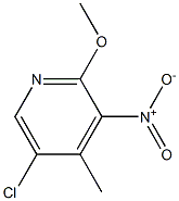 5-Chloro-2-methoxy-4-methyl-3-nitro-pyridine 结构式