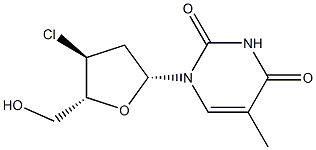 3'-Chloro-3'-deoxythymidine (Zidovudine impurity) Standard Structure