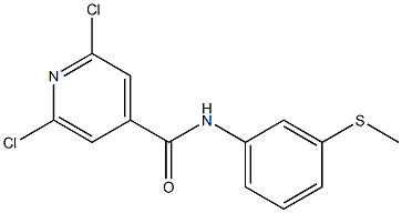 2,6-DICHLORO-N-[3-(METHYLSULFANYL)PHENYL]PYRIDINE-4-CARBOXAMIDE Structure