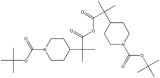 2-(1-(tert-butoxycarbonyl)piperidin-4-yl)-2-methylpropanoic anhydride Structure