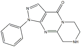 1-phenyl-6,7,8,9-tetrahydropyrazino[1,2-a]pyrazolo[3,4-d]pyrimidin-4(1H)-one Structure